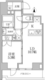 レジディア文京本郷3 1201 間取り図
