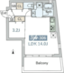 グランストーリー用賀2 206 間取り図