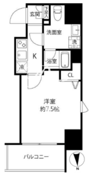 プレール・ドゥーク浅草橋 201 間取り図