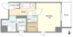バウスフラッツ住吉 409 間取り図