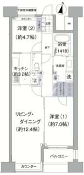 アビティ目黒 307 間取り図