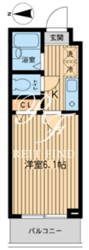 グランプレッソ河田町 504 間取り図