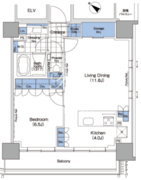 パークハビオ赤坂タワー 1906 間取り図
