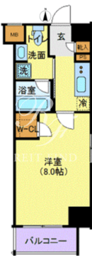 メイクスデザイン住吉アジールコート 401 間取り図