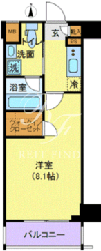 メイクスデザイン住吉アジールコート 403 間取り図