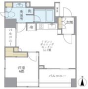 ラサンテ麻布十番 603 間取り図