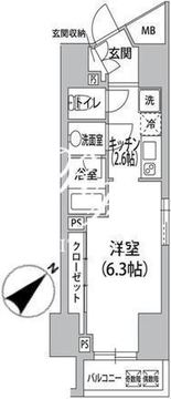 ロリエ銀座 302 間取り図