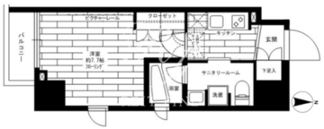 ステージグランデ新御徒町アジールコート 1004 間取り図