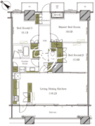 ザ東京タワーズミッドタワー 2311 間取り図