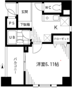 プライムアーバン千代田富士見 802 間取り図