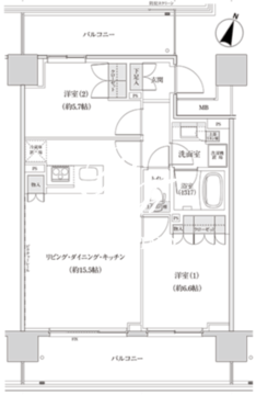 パークハビオ渋谷本町レジデンス 917 間取り図