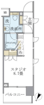 ラサンテ千駄木 201 間取り図