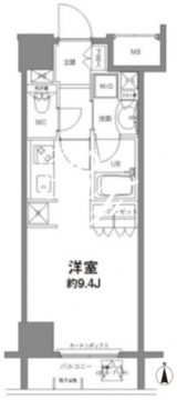 コンフォリア新宿御苑2 1304 間取り図