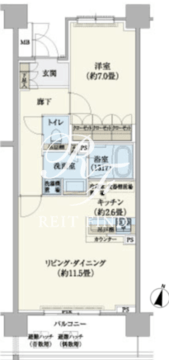 リージア経堂テラスガーデン 810 間取り図