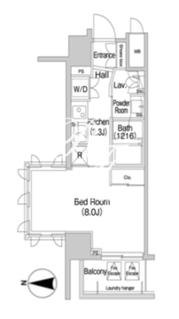 コンフォリア麻布イースト 806 間取り図