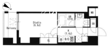 品川イースト 903 間取り図