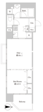 ルクレ東上野レジデンス 501 間取り図