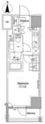 ザ・パークハビオ麻布十番 505 間取り図