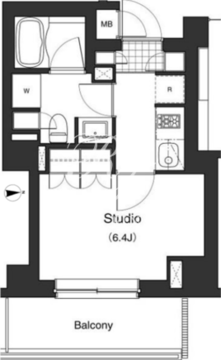 プライムアーバン麻布霞町 1002 間取り図