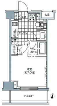 パークハビオ北品川 405 間取り図