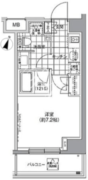 パークハビオ北品川 204 間取り図