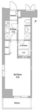 エスティメゾン東新宿 307 間取り図