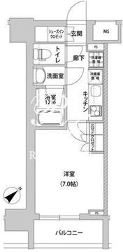 メトロステージ上野 206 間取り図