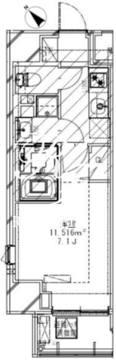 グランパセオ蒲田 701 間取り図