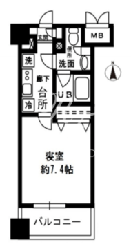 レジディア四谷三丁目 510 間取り図