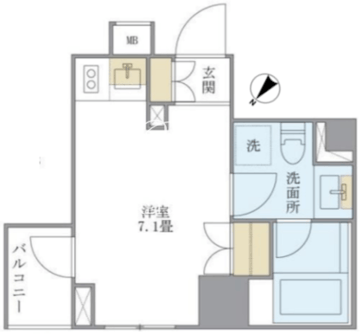 ブリリアイスト銀座東 1003 間取り図