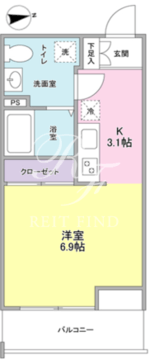 ブリックプレイス 202 間取り図