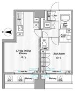 レジディア錦糸町2 1201 間取り図