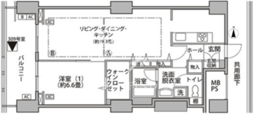 東雲キャナルコートCODAN 16-309 間取り図