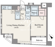 人形町デュープレックスリズ 404 間取り図