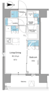 ルフォンプログレ蔵前ナチュール 601 間取り図 ?>