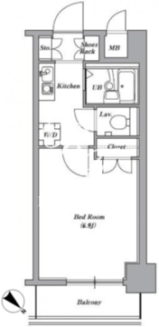 レジディア門前仲町 703 間取り図