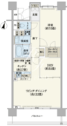 リージア経堂テラスガーデン 1104 間取り図