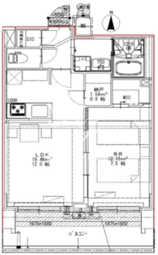 エスレジデンス錦糸町パークサイド 1102 間取り図