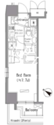 パークアクシス台東根岸 204 間取り図