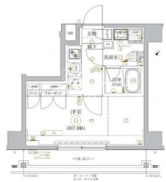 ベルシード門前仲町2 603 間取り図