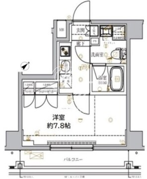 ベルシード門前仲町2 703 間取り図