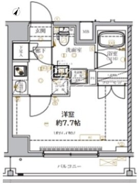 ベルシード門前仲町2 404 間取り図