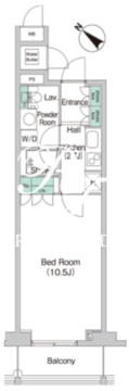 コンフォリア北参道 402 間取り図