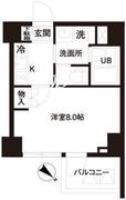 レジディア白金高輪 404 間取り図
