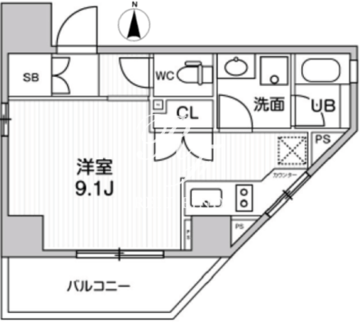 シーズンフラッツ文京東大前 303 間取り図