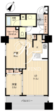 HF銀座レジデンスイースト 603 間取り図