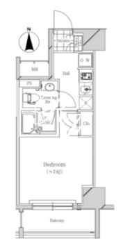 フトゥールス南麻布 802 間取り図