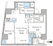 パークルール神田司町ロンド 1001 間取り図