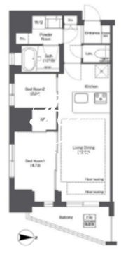 コンフォリア新御徒町 301 間取り図