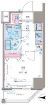 ガリシア新宿ノース2 901 間取り図